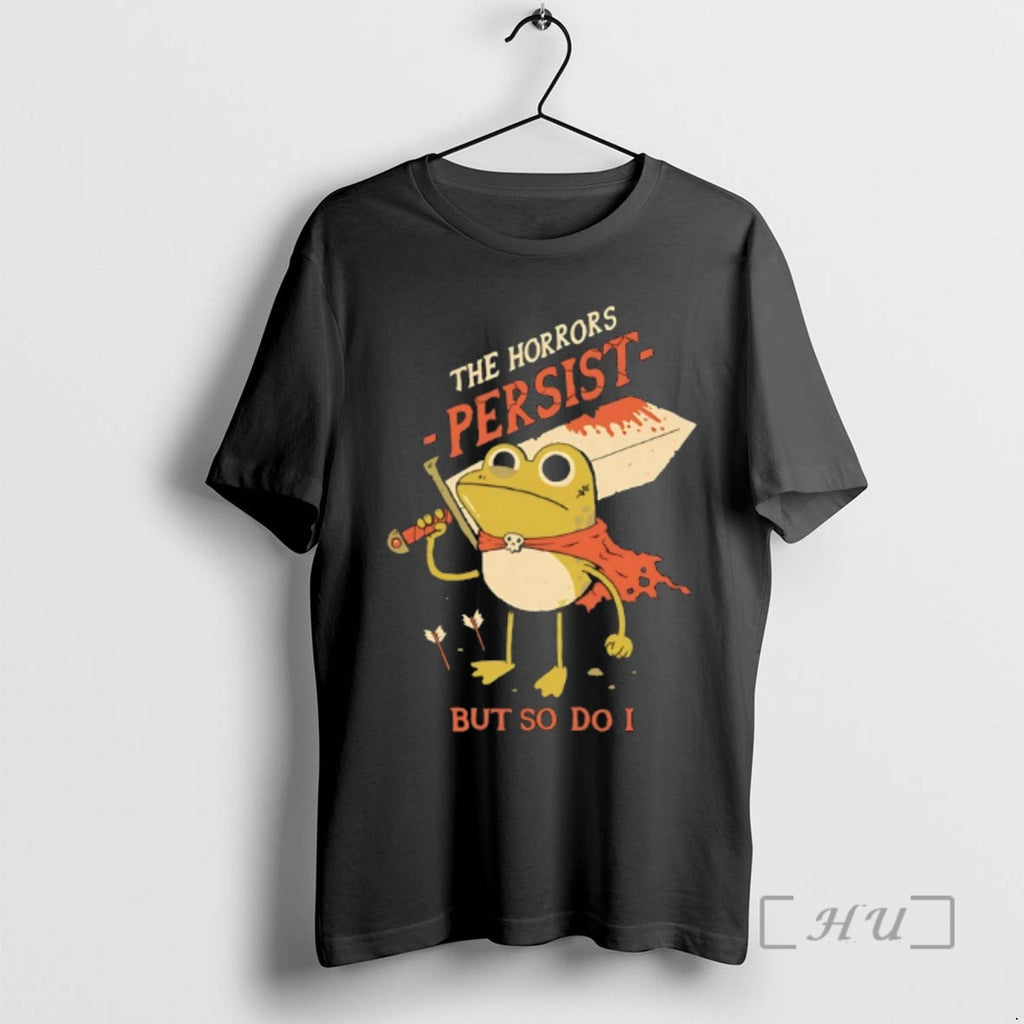 Officials Frog The Horrors Persist But So Do I T-Shirts, Hoodie, Sweatshirt | PopFlextees.com