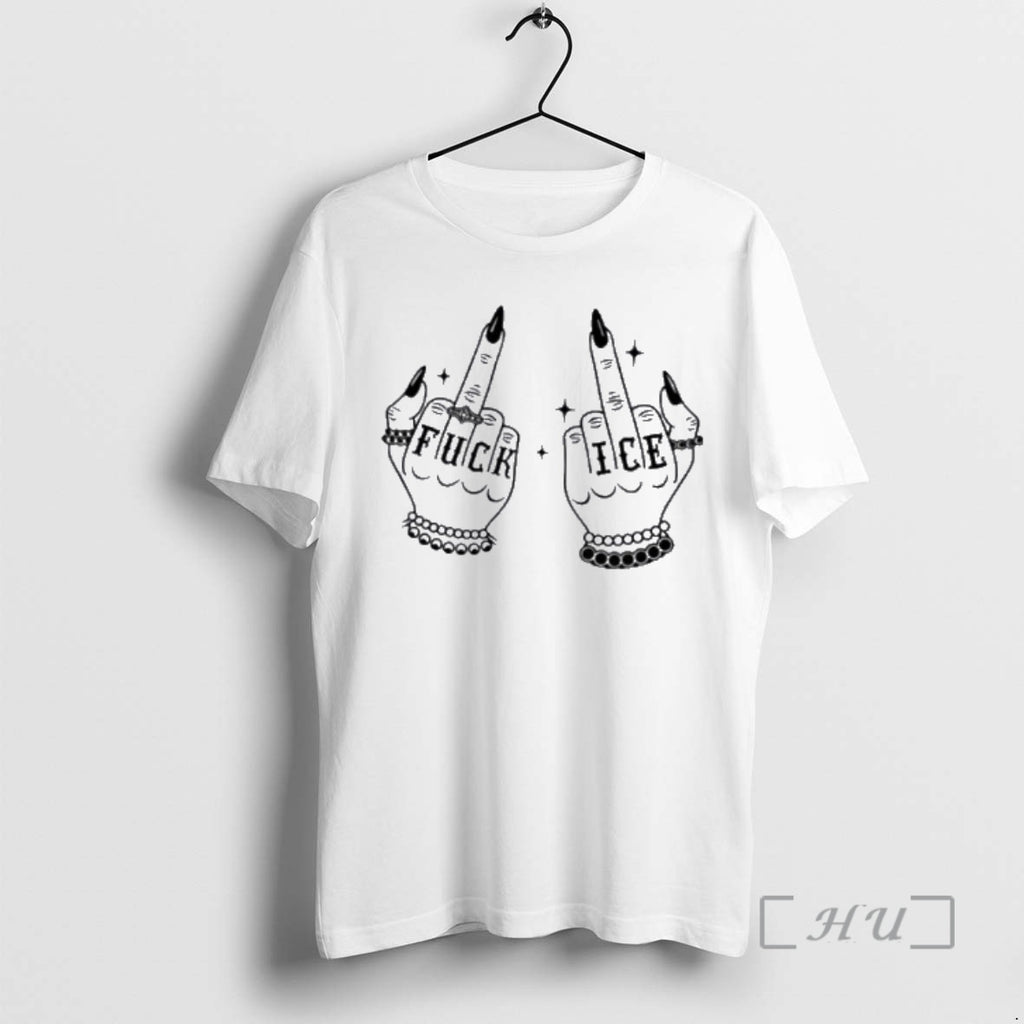 Officials Fuck Ice Abolish Ice Middle Fingers Anti Trump T-Shirts, Hoodie, Sweatshirt | PopFlextees.com