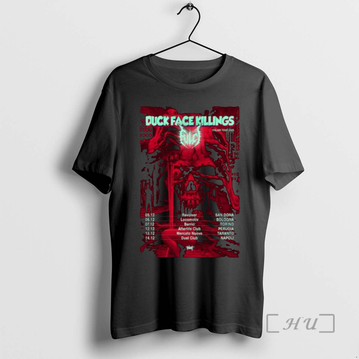 Officials Fulci Duck Face Killings Italian Tour Show December 2025 T-Shirts, Hoodie, Sweatshirt | PopFlextees.com