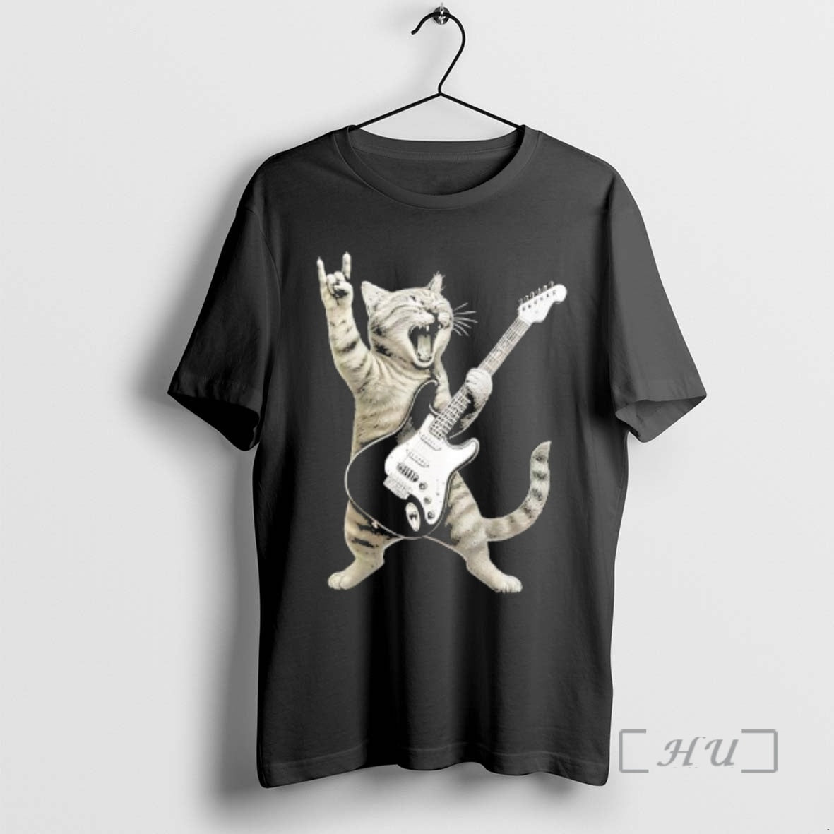 Officials Funny Cat Playing Guitar Rock And Roll T-Shirts, Hoodie, Sweatshirt | PopFlextees.com