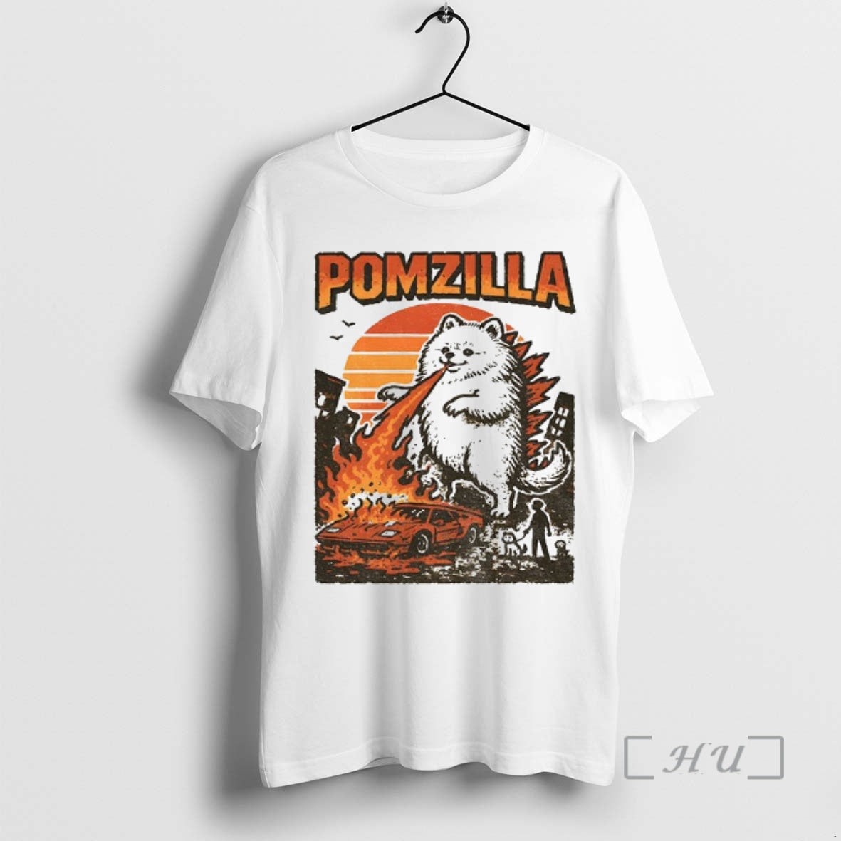 Officials Funny Pomeranian Godzilla T-Shirts, Hoodie, Sweatshirt | PopFlextees.com