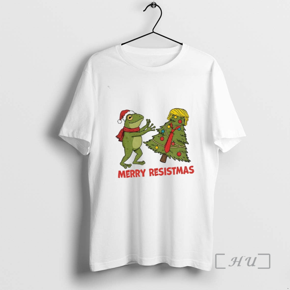 Officials Funny Frog Anti Trump Santa Hat Merry Resistmas Christmas T-Shirts, Hoodie, Sweatshirt | PopFlextees.com