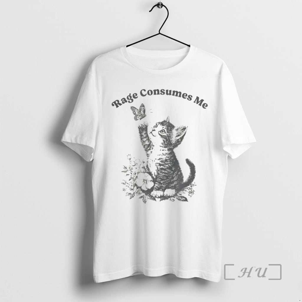 Officials Funny Sarcastic Kitten Rage Consumes Me Vintage T-Shirts, Hoodie, Sweatshirt