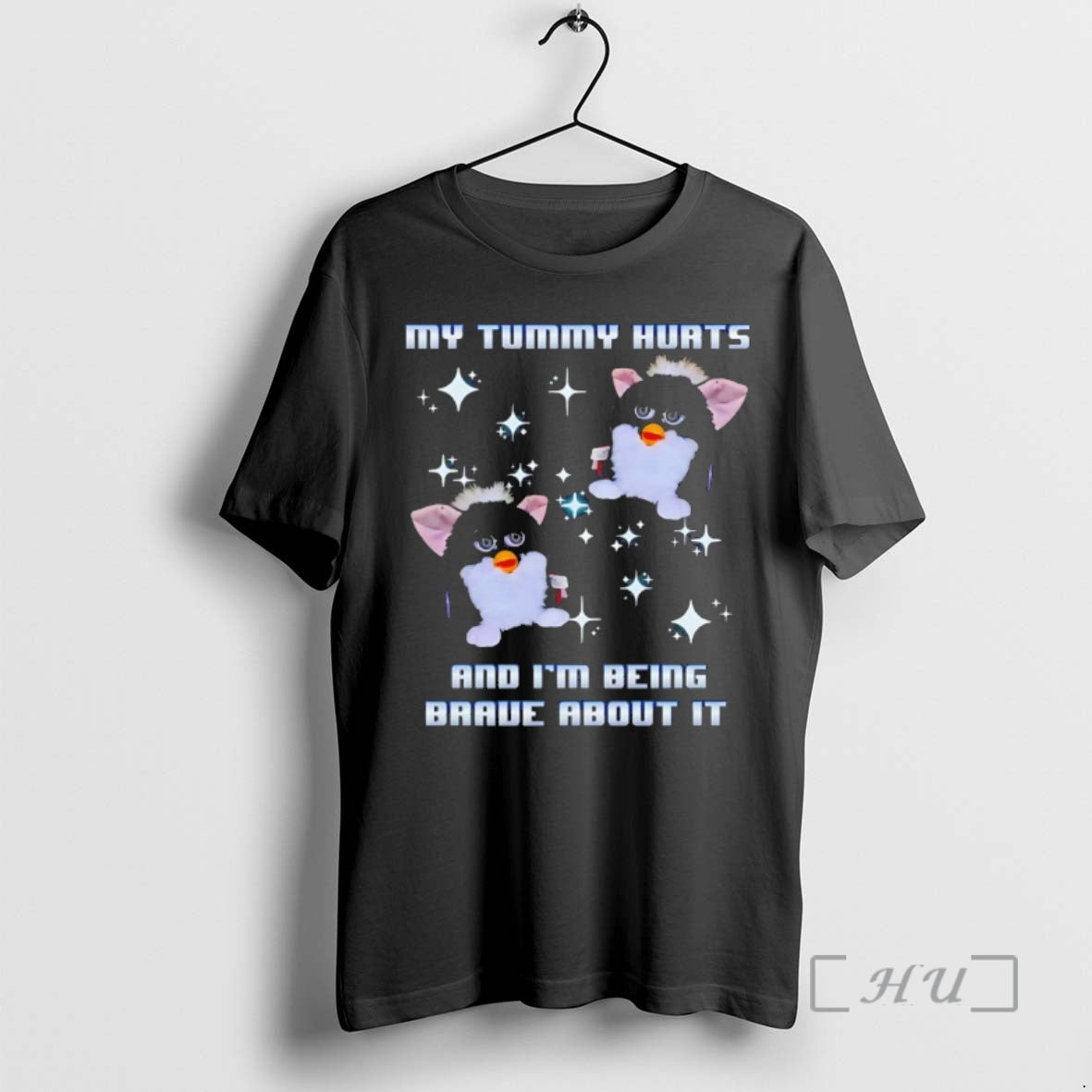 Officials Furby My Tummy Hurts And Im Being Brave About It Premium T Shirts Sweater Hoodie, Sweatshirt | PopFlextees.com