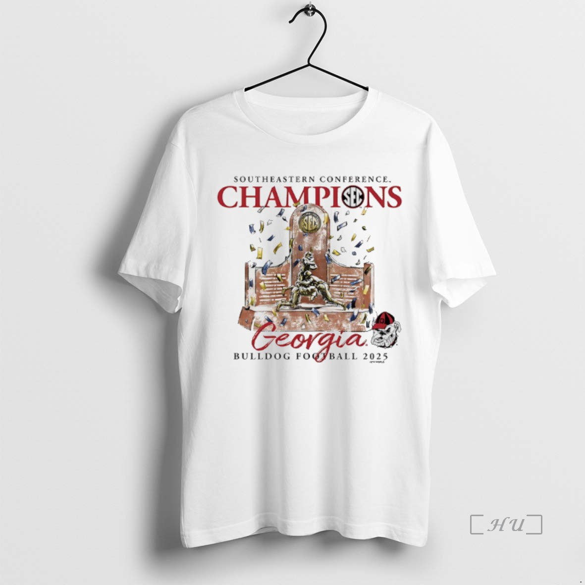 Officials Georgia Bulldogs 2025 Sec Football Champions Trophy T-Shirts, Hoodie, Sweatshirt | PopFlextees.com