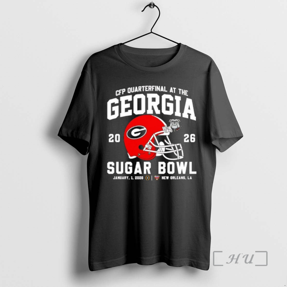 Officials Georgia Bulldogs 2026 Cfp Quarterfinal Sugar Bowl Helmet T-Shirts, Hoodie, Sweatshirt | PopFlextees.com
