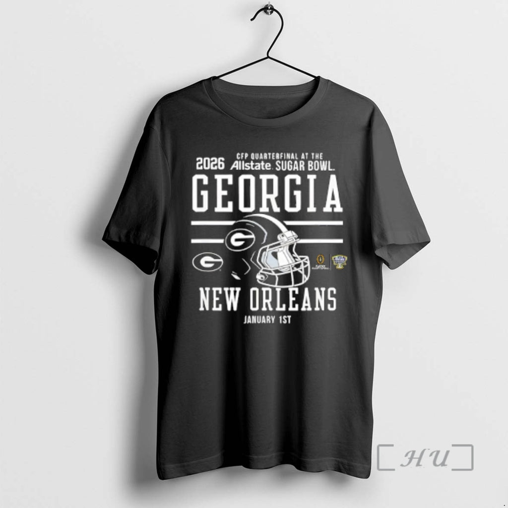 Officials Georgia Bulldogs Sugar Bowl Cfp Quarterfinal 2025 2026 Red T-Shirts, Hoodie, Sweatshirt | PopFlextees.com