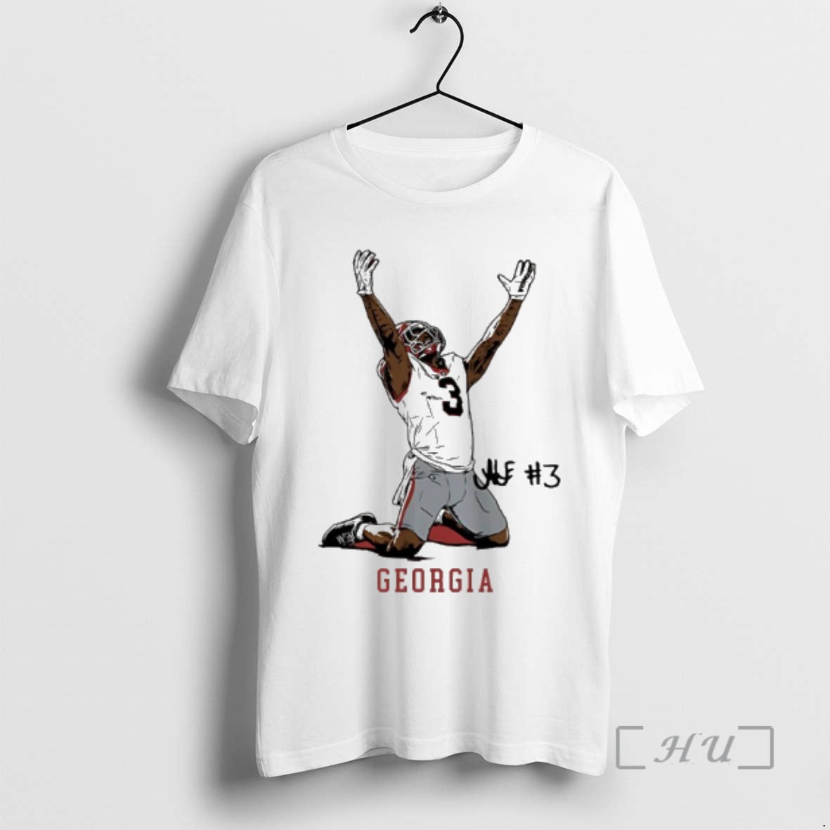 Officials Georgia Football Nate Frazier End Zone Celebration Signature T-Shirts, Hoodie, Sweatshirt | PopFlextees.com