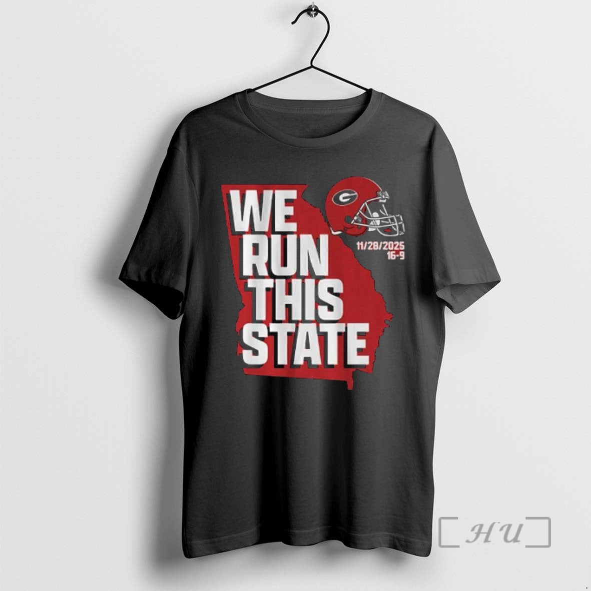 Officials Georgia Football We Run This State 2025 Score 16 9 Premium T Shirts Sweater Hoodie, Sweatshirt | PopFlextees.com