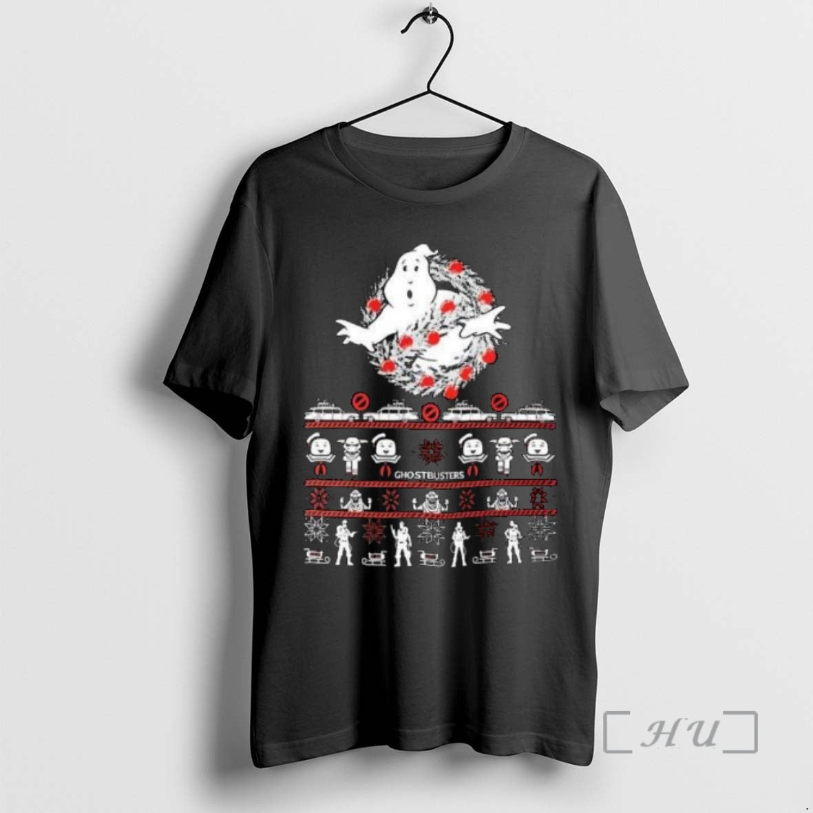 Officials Ghostbusters Ugly Christmas Circle Black T-Shirts, Hoodie, Sweatshirt | PopFlextees.com
