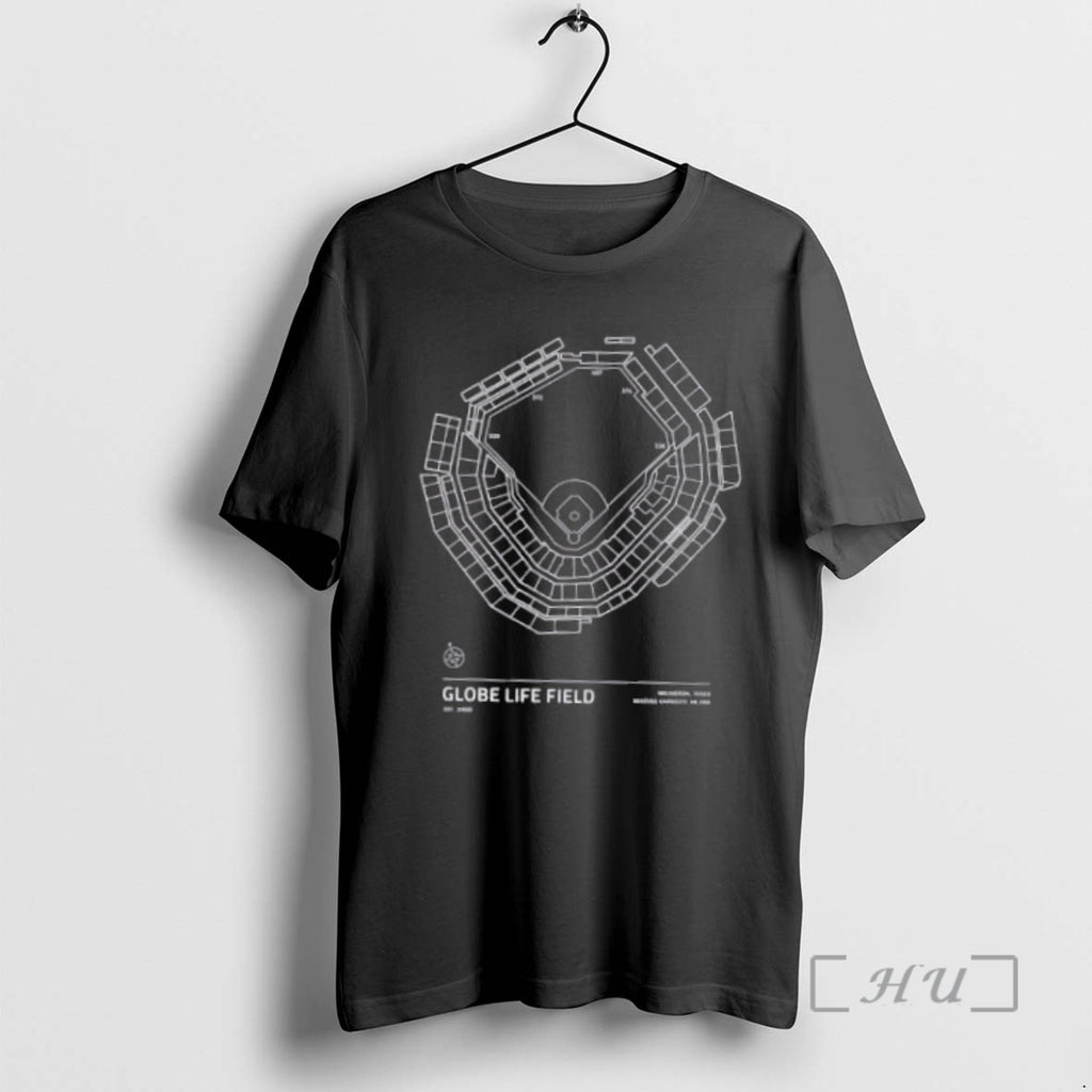 Officials Globe Life Field Stadium Collection Arlington Texas Seating Capacity 40300 Premium T Shirts Sweater Hoodie,...