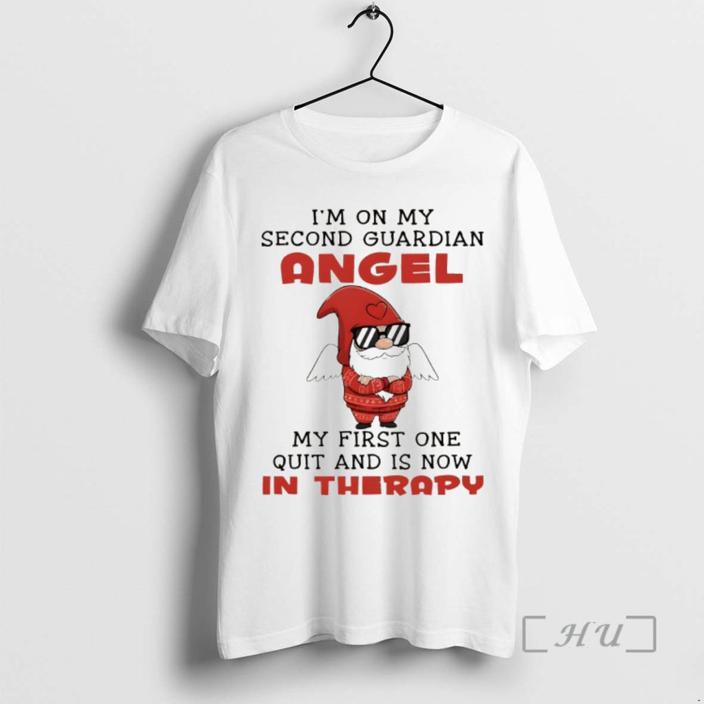 Officials Gnome Im On My Second Guardian Angel My First One Quit And Is Now T-Shirts, Hoodie, Sweatshirt | PopFlextees.com