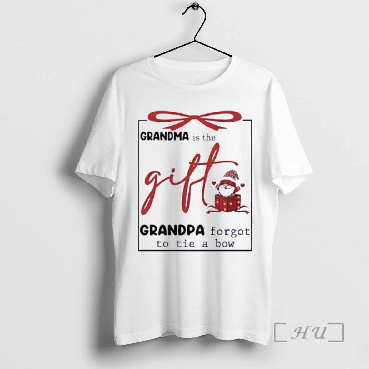 Officials Gnome Grandma Is The Gift Grandpa Forgot To Tie A Bow Premium T Shirts Hoodie, Sweatshirt | PopFlextees.com