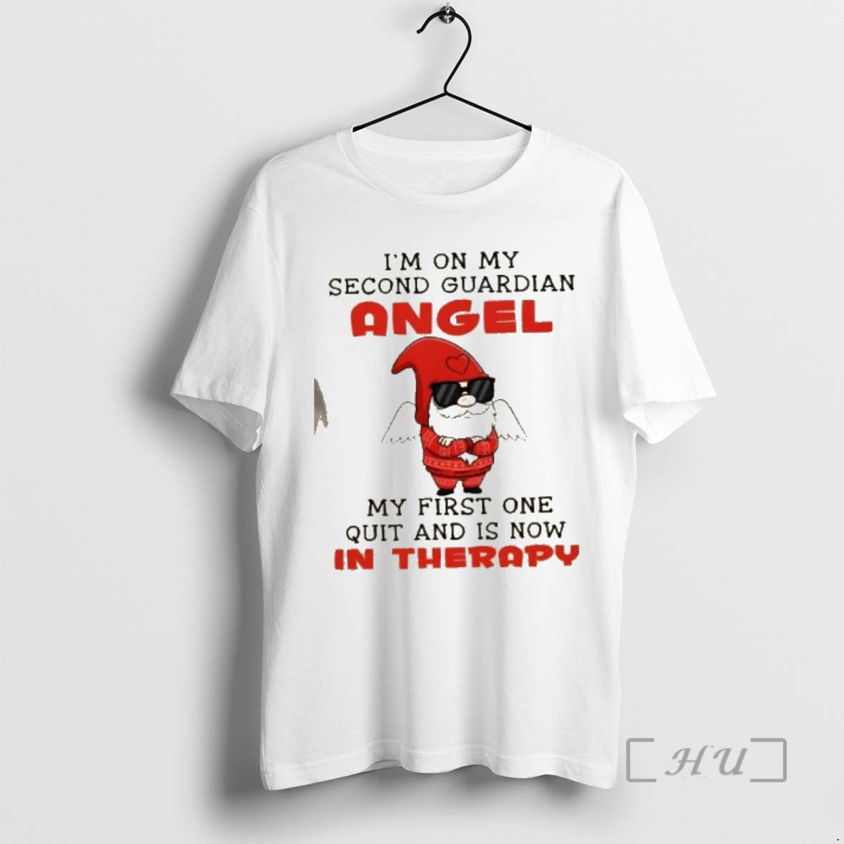 Officials Gnomes Im On My Second Guardian Angel My First One Quit And Is Now T-Shirts, Hoodie, Sweatshirt | PopFlextees.com