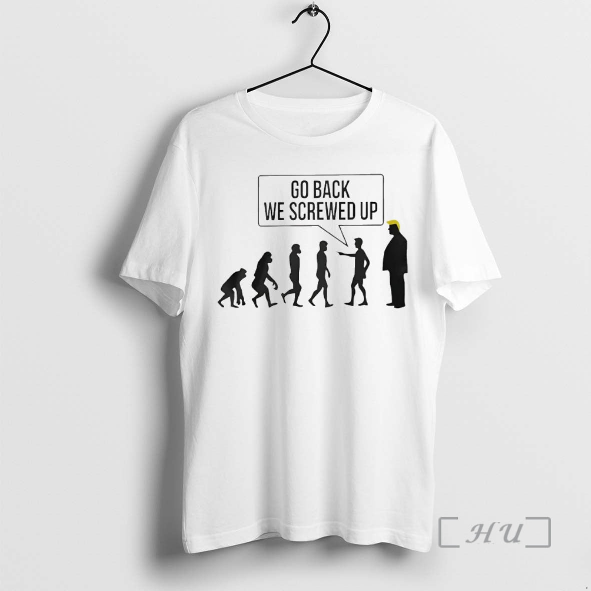 Officials Go Back We Screwed Up Evolution Trump Circle T-Shirts, Hoodie, Sweatshirt | PopFlextees.com