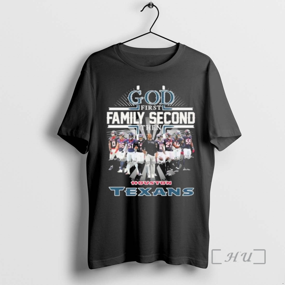 Officials God First Family Second Then Houston Texans Playoffs T-Shirts, Hoodie, Sweatshirt | PopFlextees.com