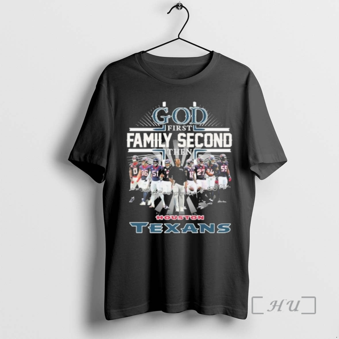 Officials God First Family Second Then Houston Texans Team Player T-Shirts, Hoodie, Sweatshirt | PopFlextees.com