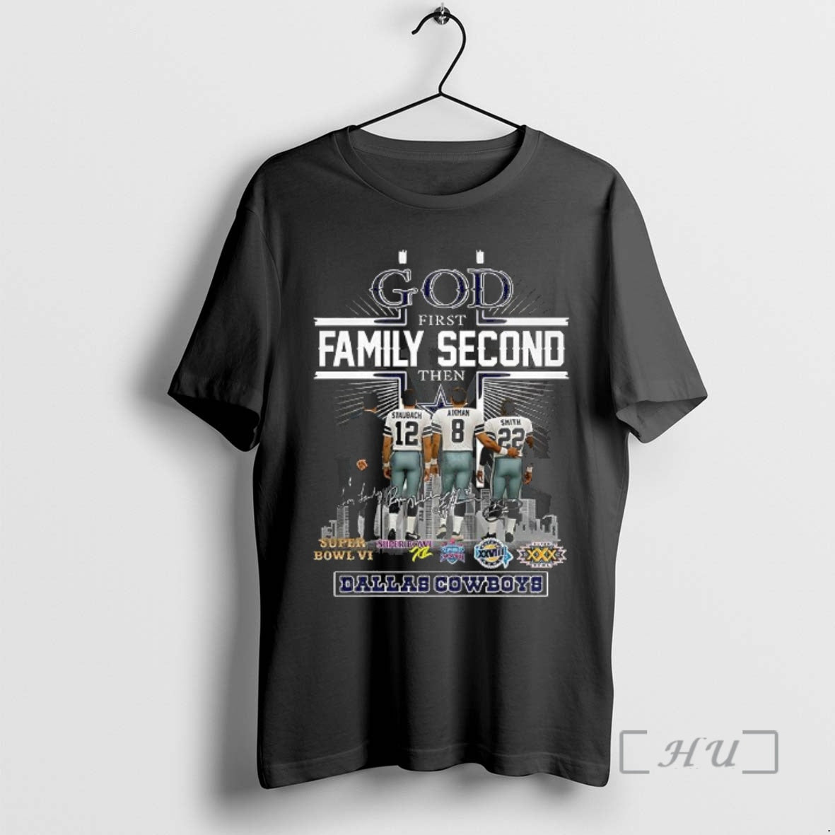 Officials God First Family Second Then Dallas Cowboys Signature T-Shirts, Hoodie, Sweatshirt | PopFlextees.com