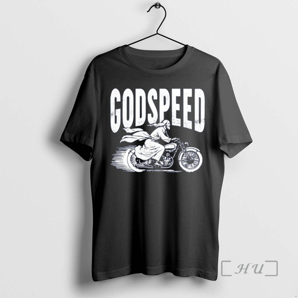 Officials Godspeed Jesus On A Motorcycle Christian Vintage T-Shirts, Hoodie, Sweatshirt | PopFlextees.com