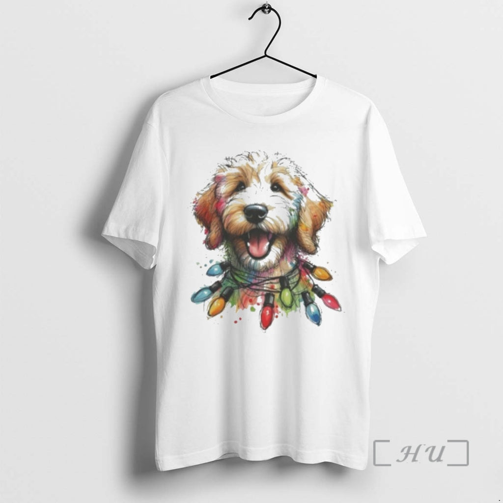 Officials Golden Doodle Dog Light Christmas T-Shirts, Hoodie, Sweatshirt | PopFlextees.com