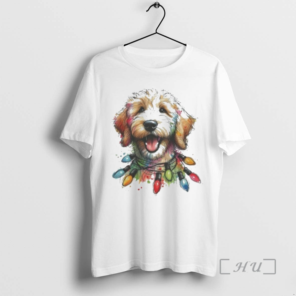Officials Golden Doodle Dog Light Christmas T-Shirts, Hoodie, Sweatshirt | PopFlextees.com