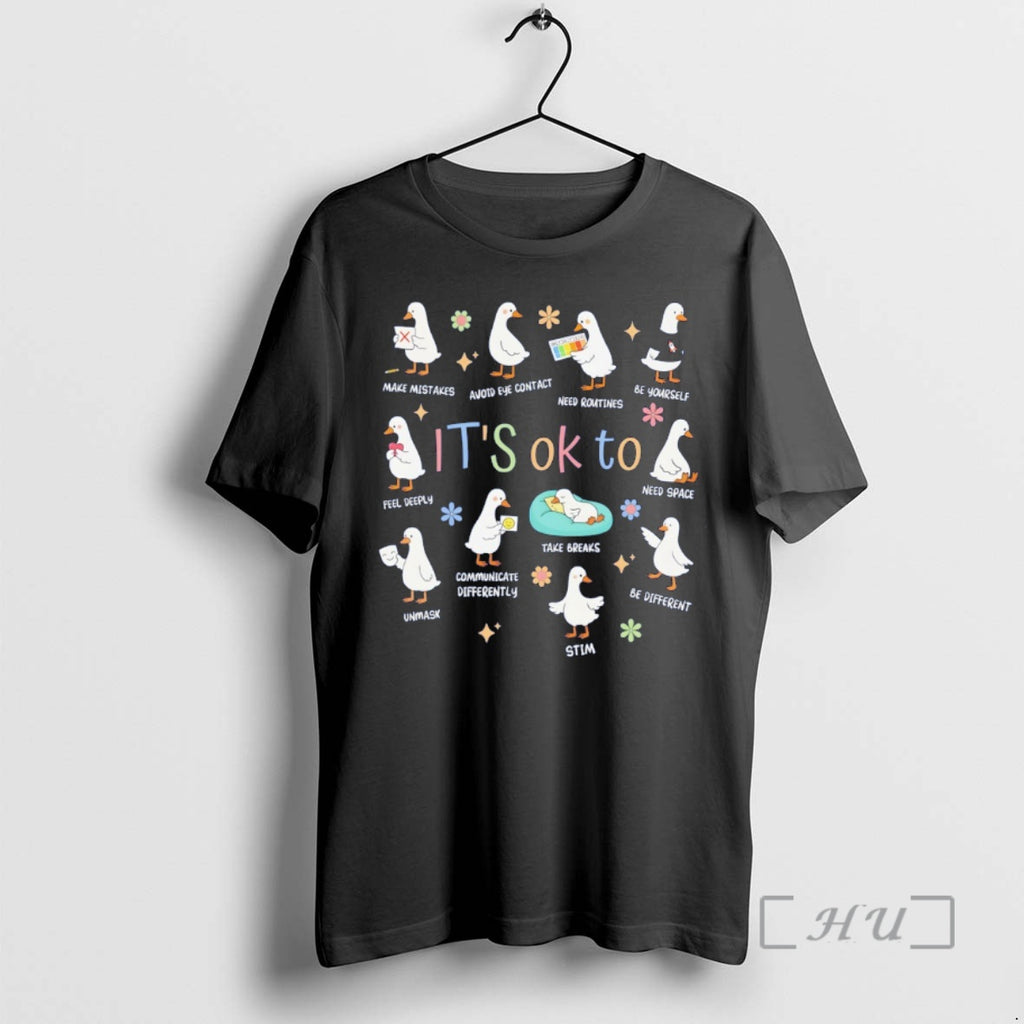 Officials Goose Its Ok To Be Different Autism Goose Make Mistakes Graphic Premium T Shirts Hoodie, Sweatshirt