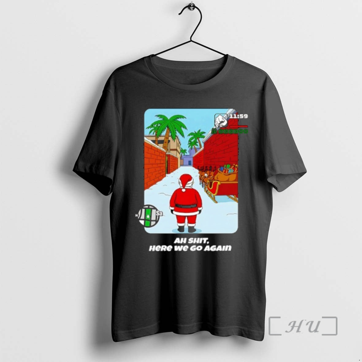 Officials Grand Theft Auto San Andreas Ah Shit Here We Go Again Christmas Premium T-Shirts, Hoodie, Sweatshirt