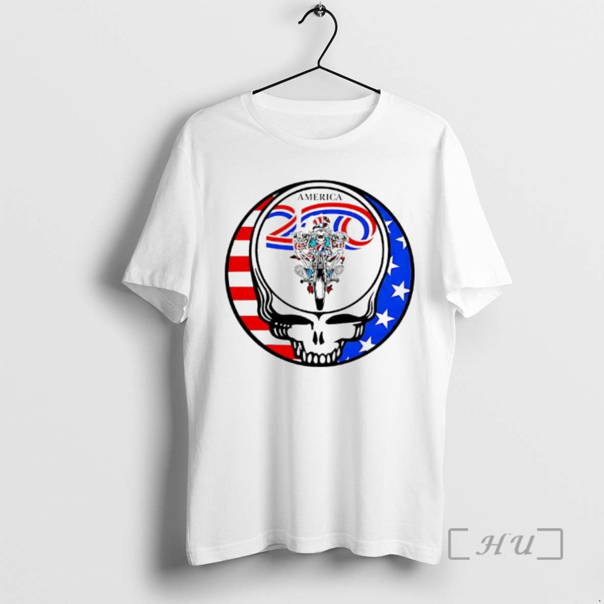 Officials Grateful Dead America Moto Sam Skeleton Riding Motorcycle T-Shirts, Hoodie, Sweatshirt | PopFlextees.com
