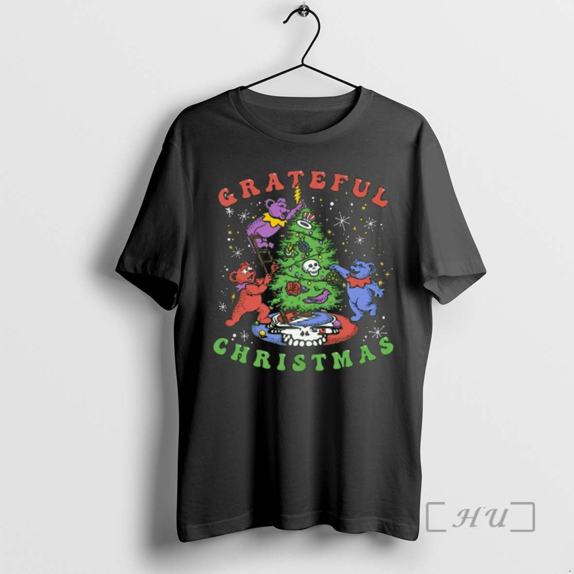 Officials Grateful Dead Jolly Bears Light Tree Christmas T-Shirts, Hoodie, Sweatshirt | PopFlextees.com