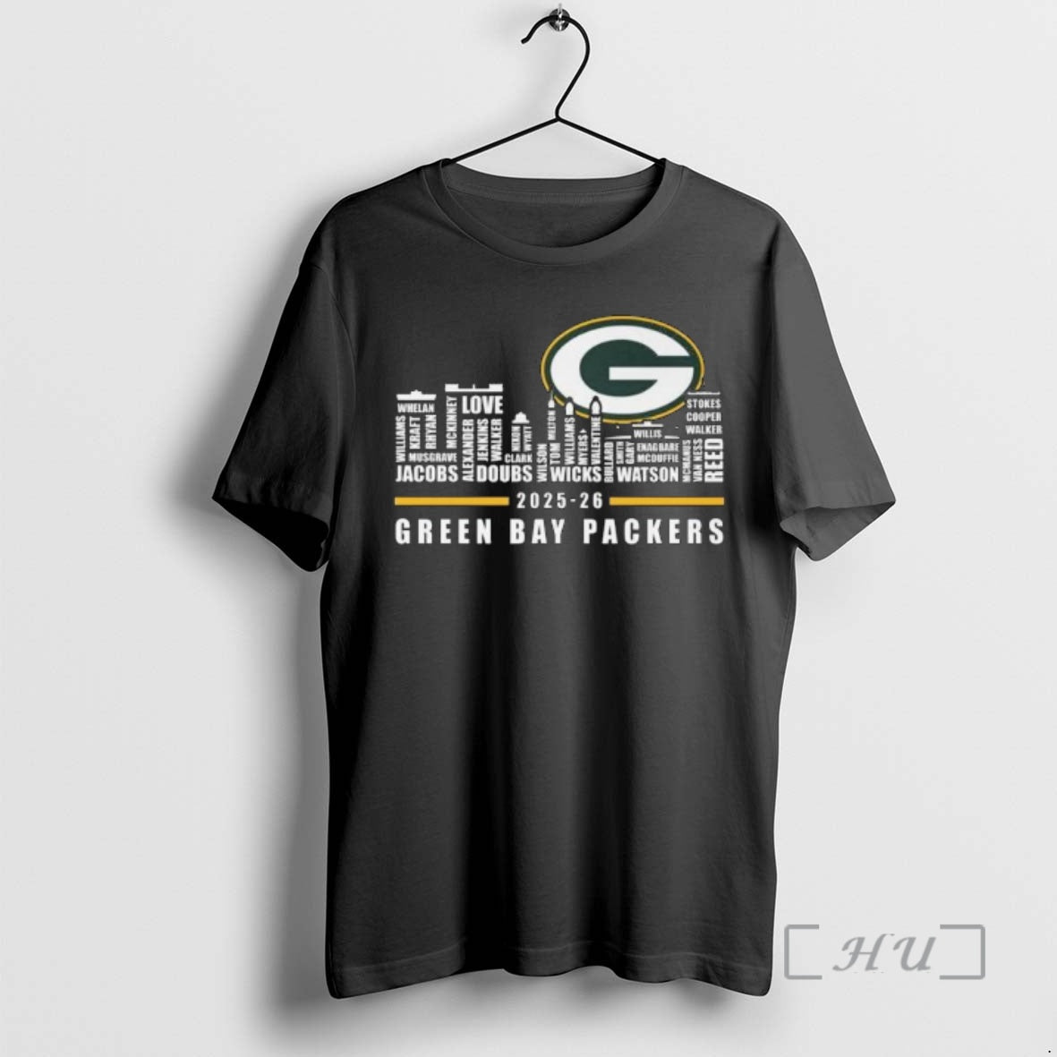 Officials Green Bay Packers Skyline Names 2025 26 Logo T-Shirts, Hoodie, Sweatshirt | PopFlextees.com