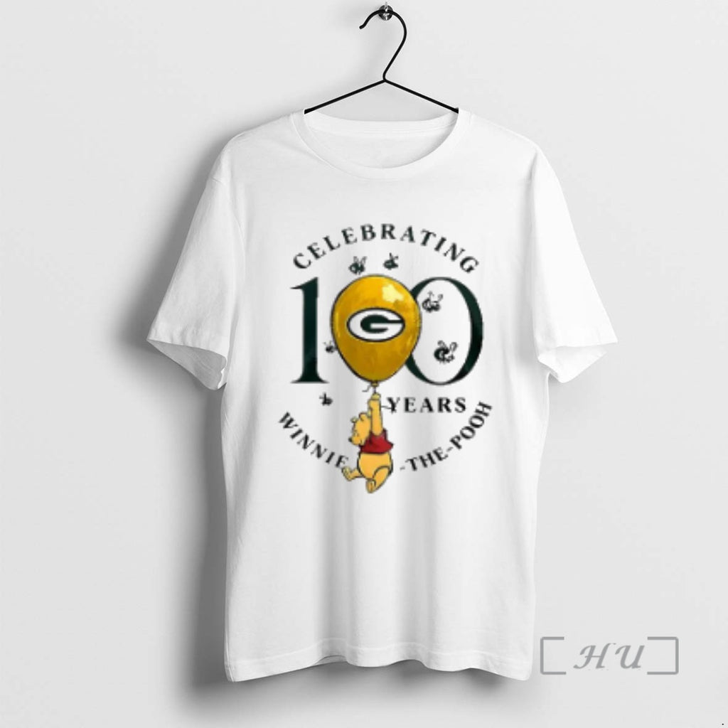 Officials Green Bay Packers X Winnie The Pooh 100th Anniversary T-Shirts, Hoodie, Sweatshirt | PopFlextees.com