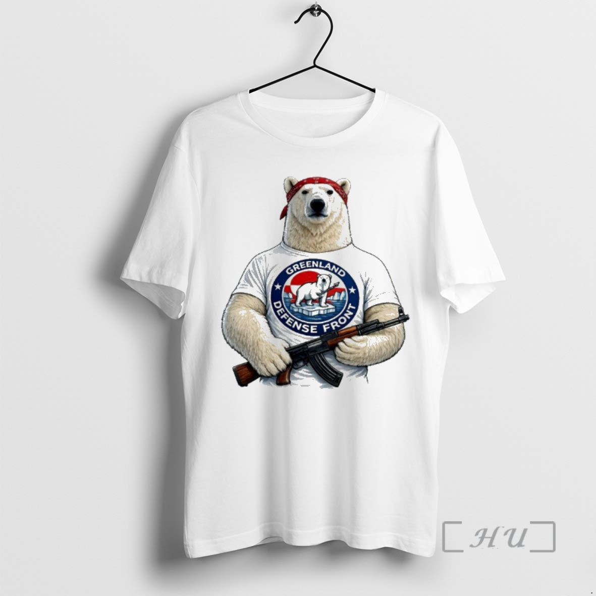 Officials Greenland Defense Front Polar Bear Patriotic Polar Bear T-Shirts, Hoodie, Sweatshirt | PopFlextees.com