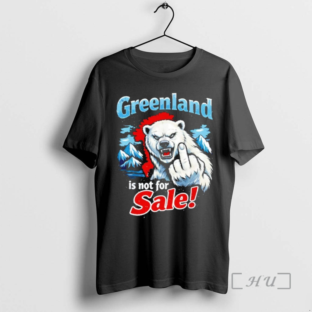 Officials Greenland Is Not For Sale White Bear Middle Finger T-Shirts, Hoodie, Sweatshirt | PopFlextees.com
