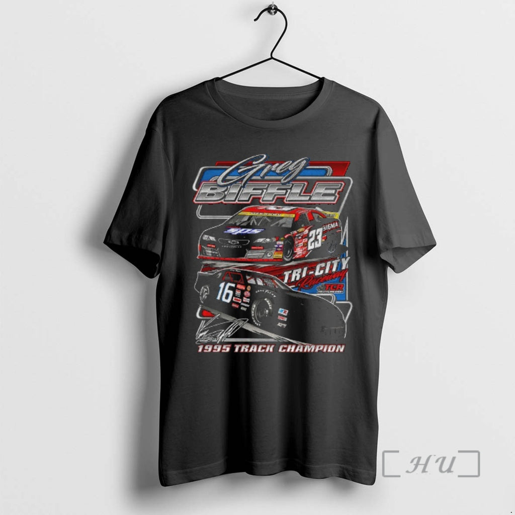 Officials Greg Biffle Tri City Raceway 1995 Track Champion Signature T-Shirts, Hoodie, Sweatshirt | PopFlextees.com