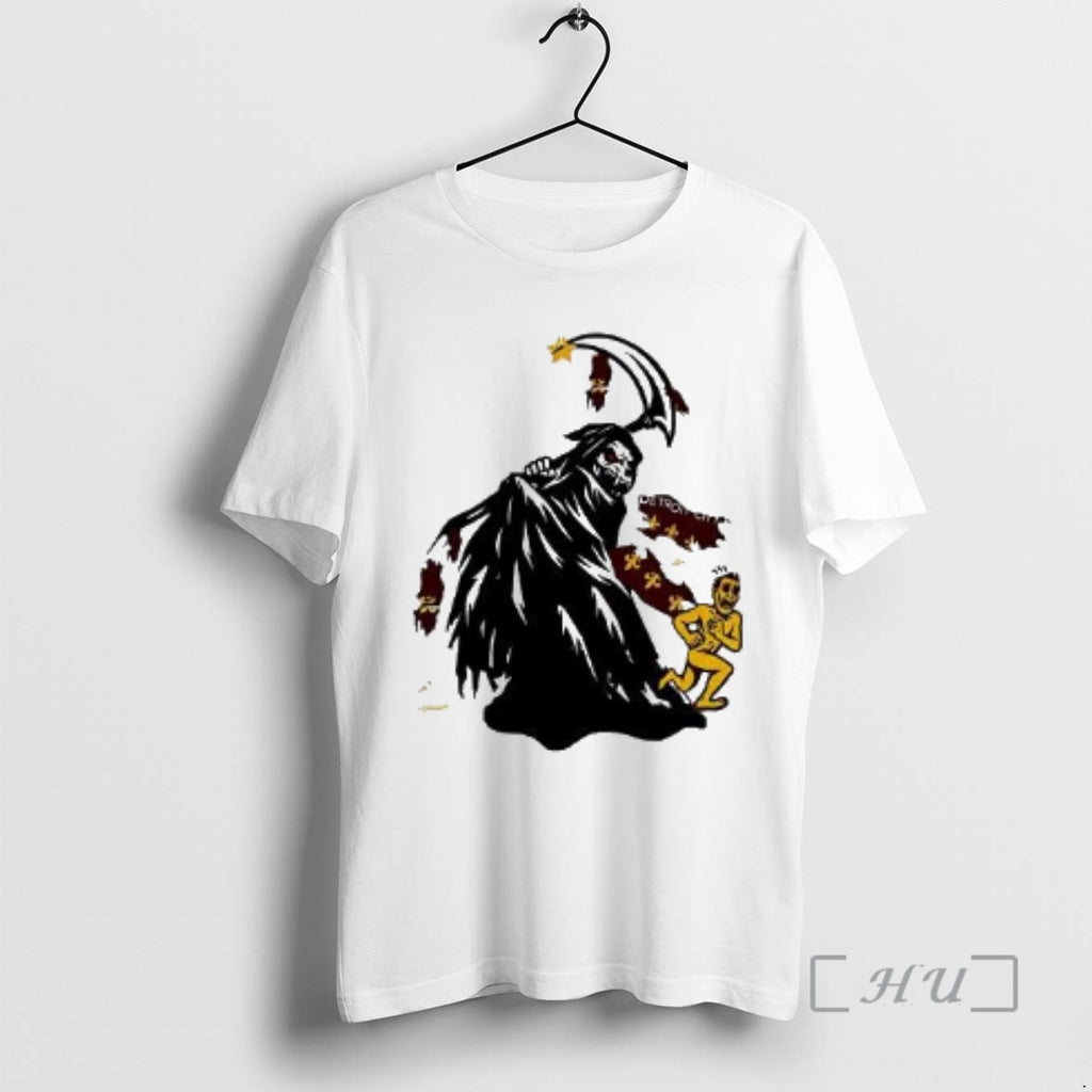 Officials Grim Reaper Destroy Detroit 2025 Playoff Woman T-Shirts, Hoodie, Sweatshirt | PopFlextees.com