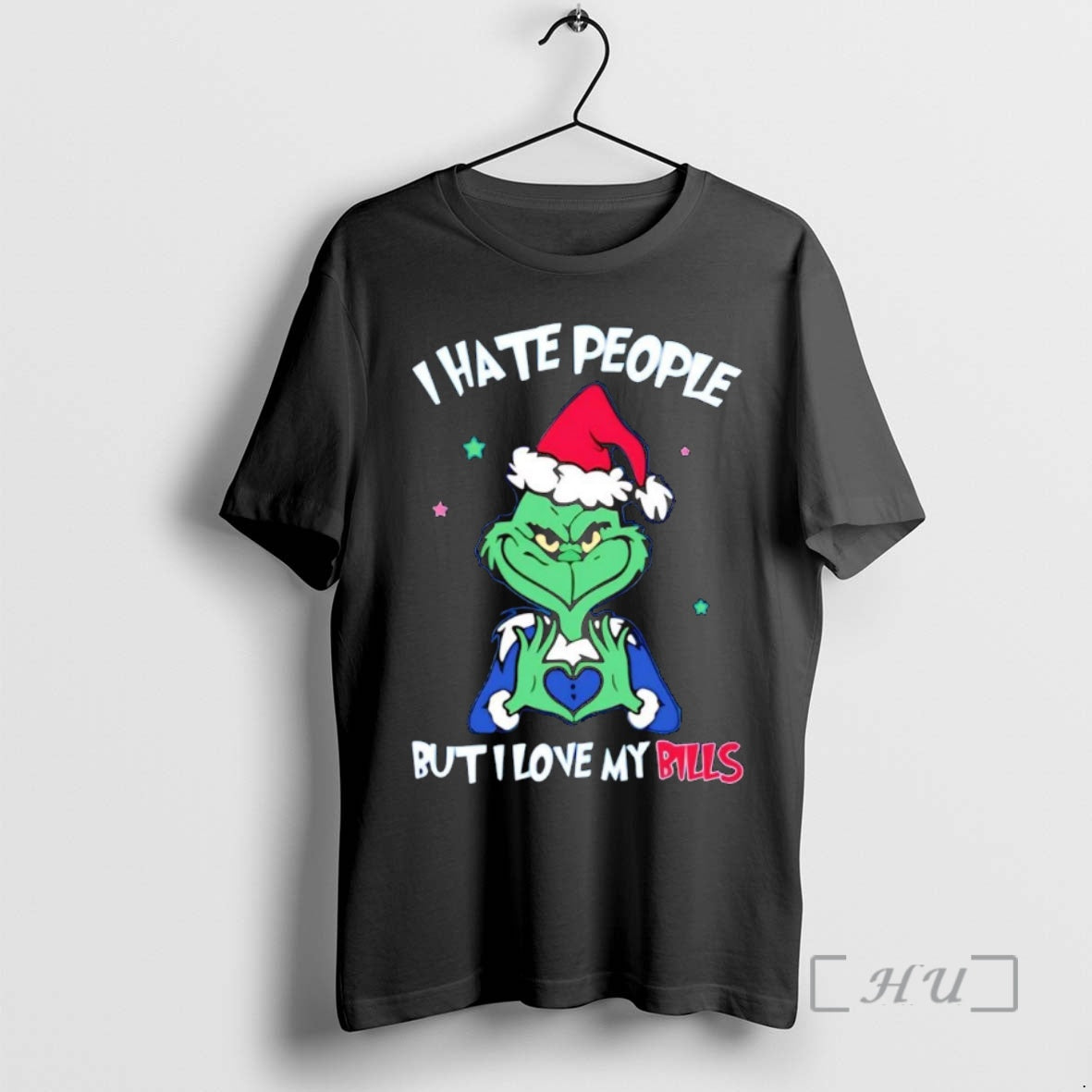 Officials Grinch I Hate People But I Love My Bills T-Shirts, Hoodie, Sweatshirt | PopFlextees.com
