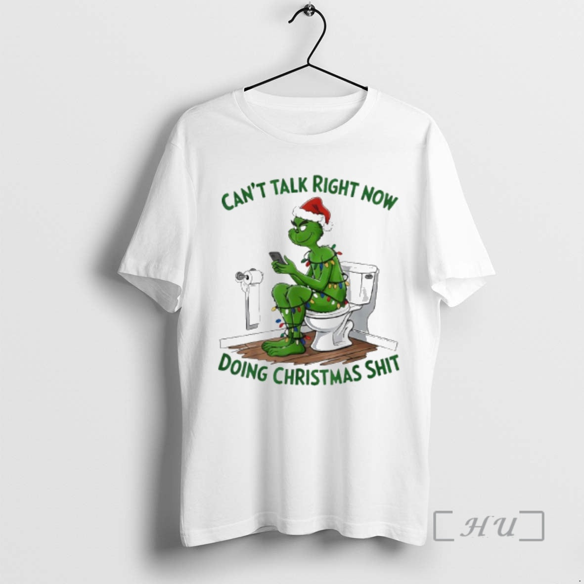 Officials Grinch Santa Hat Cant Talk Right Now Doing Christmas Shits Premium T Shirts Sweater Hoodie, Sweatshirt