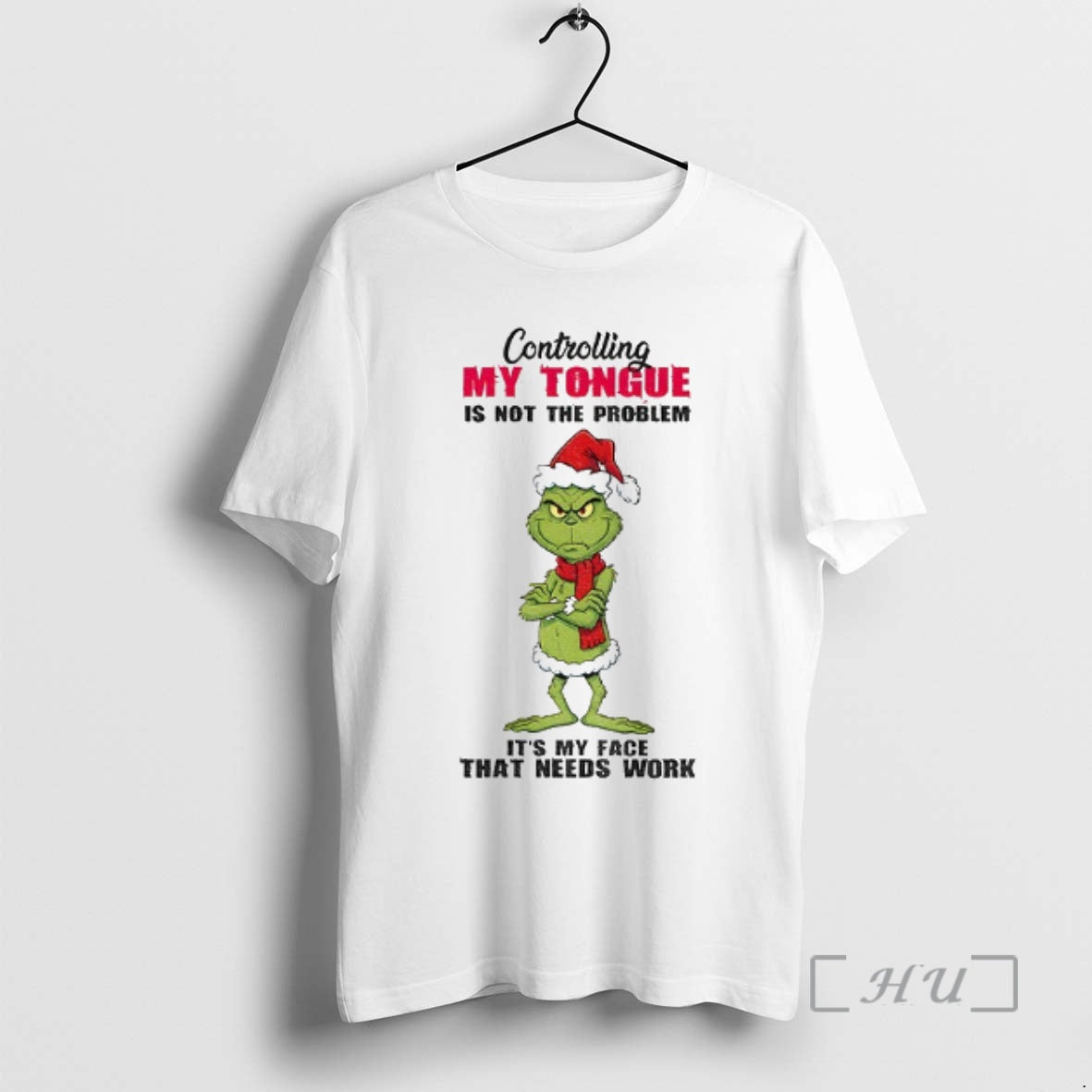 Officials Grinch Santa Controlling My Tongue Is Not The Problem Its My Face That Needs T-Shirts, Hoodie, Sweatshirt