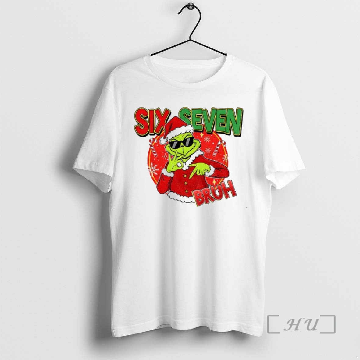 Officials Grinch Santa Green Movie Character Six Seven Bruh Merry Christmas Premium T Shirts Sweater Hoodie, Sweatshirt