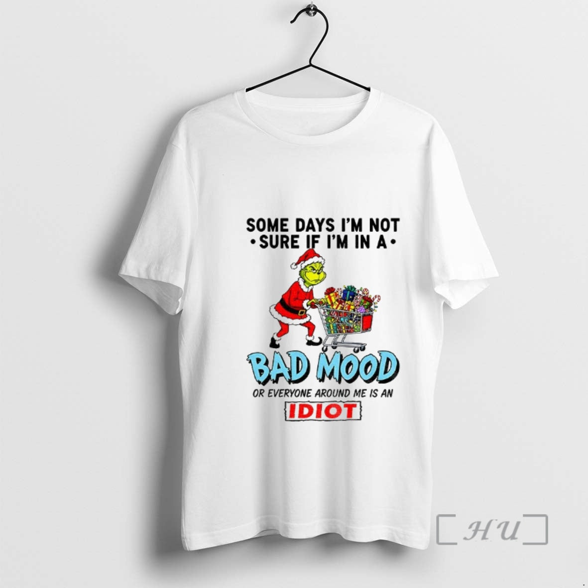 Officials Grinch Santa Some Days Im Not Sure If Im Bad Mood T-Shirts, Hoodie, Sweatshirt