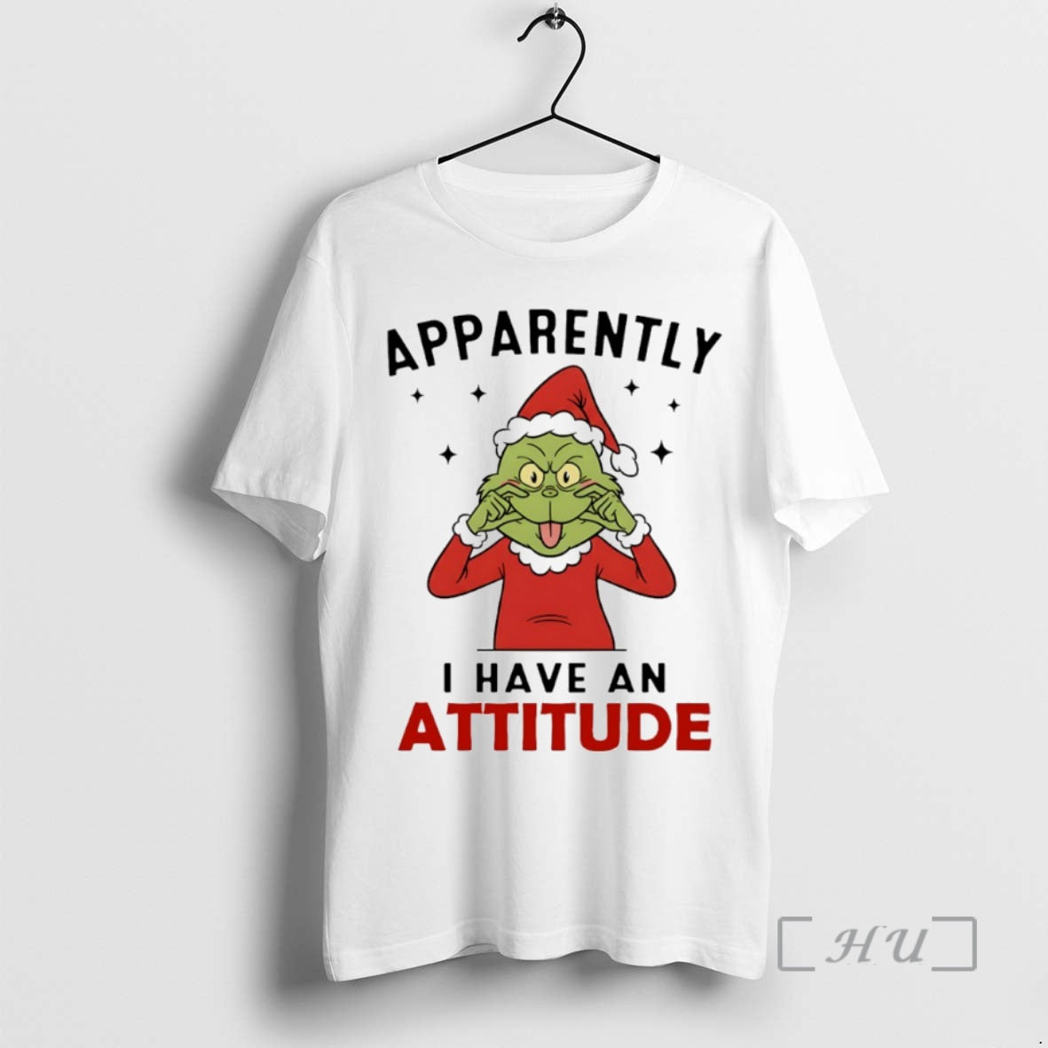 Officials Grinch Apparently I Have An Attitude Circle T-Shirts, Hoodie, Sweatshirt | PopFlextees.com