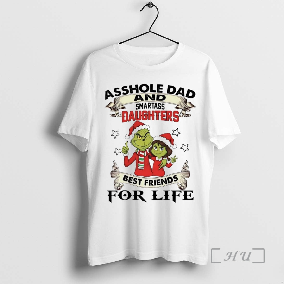 Officials Grinch Asshole And Smartass Daughter Best Friends Christmas T-Shirts, Hoodie, Sweatshirt | PopFlextees.com