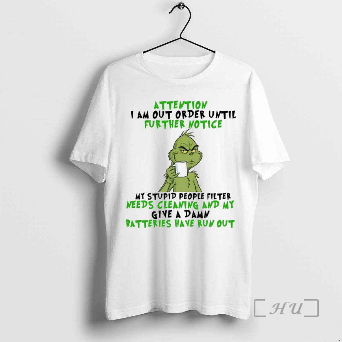 Officials Grinch Attention I Am Out Order Until Further Notice Circle Premium T Shirts Sweater Hoodie, Sweatshirt