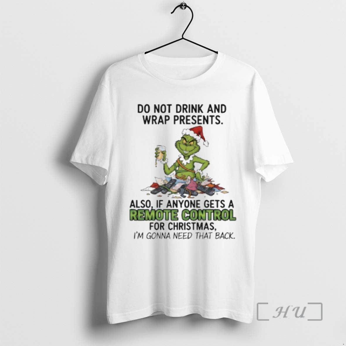 Officials Grinch Do Not Drink And Wrap Presents T-Shirts, Hoodie, Sweatshirt | PopFlextees.com