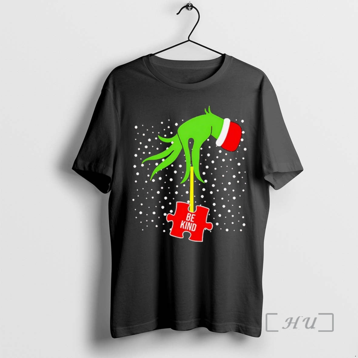 Officials Grinch Hand Be Kind Puzzle Autism Awareness Christmas T-Shirts, Hoodie, Sweatshirt | PopFlextees.com