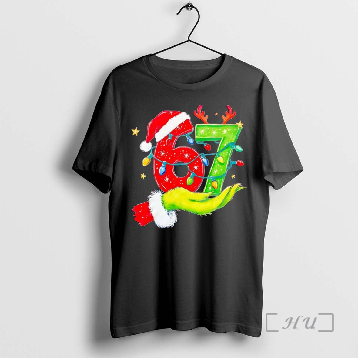 Officials Grinch Hand Six Seven 6 7 Christmas Light T-Shirts, Hoodie, Sweatshirt | PopFlextees.com