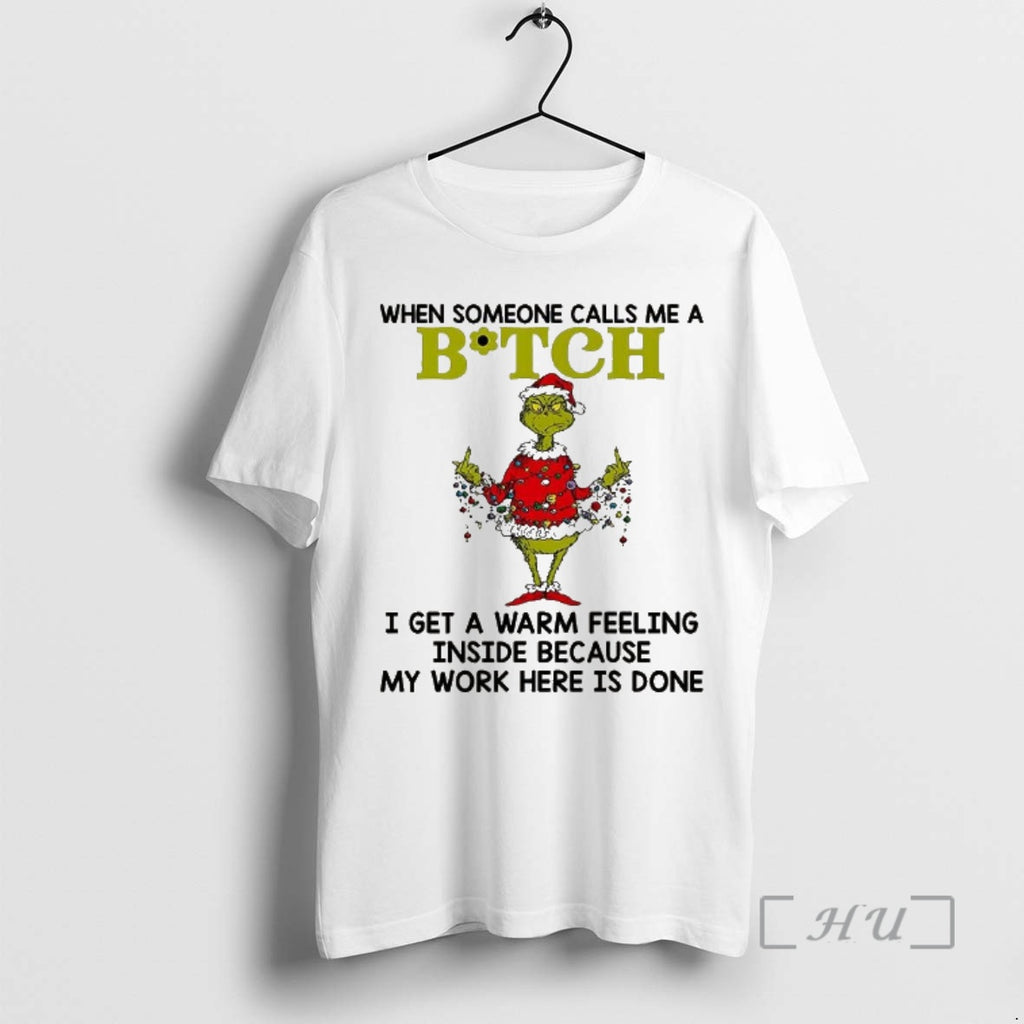 Officials Grinch Middle Finger When Someone Calls Me A Bitch T-Shirts, Hoodie, Sweatshirt | PopFlextees.com