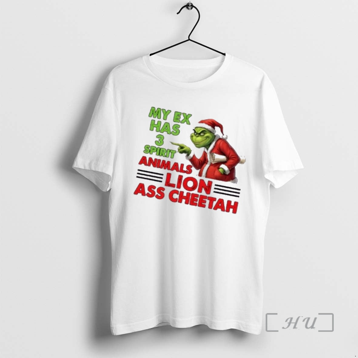 Officials Grinch My Ex Has 3 Spirit Animals Lion Ass Cheetah Premium T Shirts Sweater Hoodie, Sweatshirt | PopFlextees.com