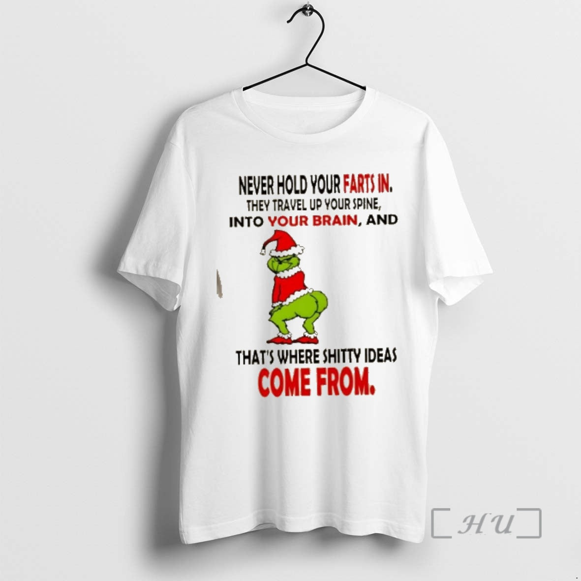 Officials Grinch Never Hold Your Farts They Travel Up Your Spine Your Brain T-Shirts, Hoodie, Sweatshirt