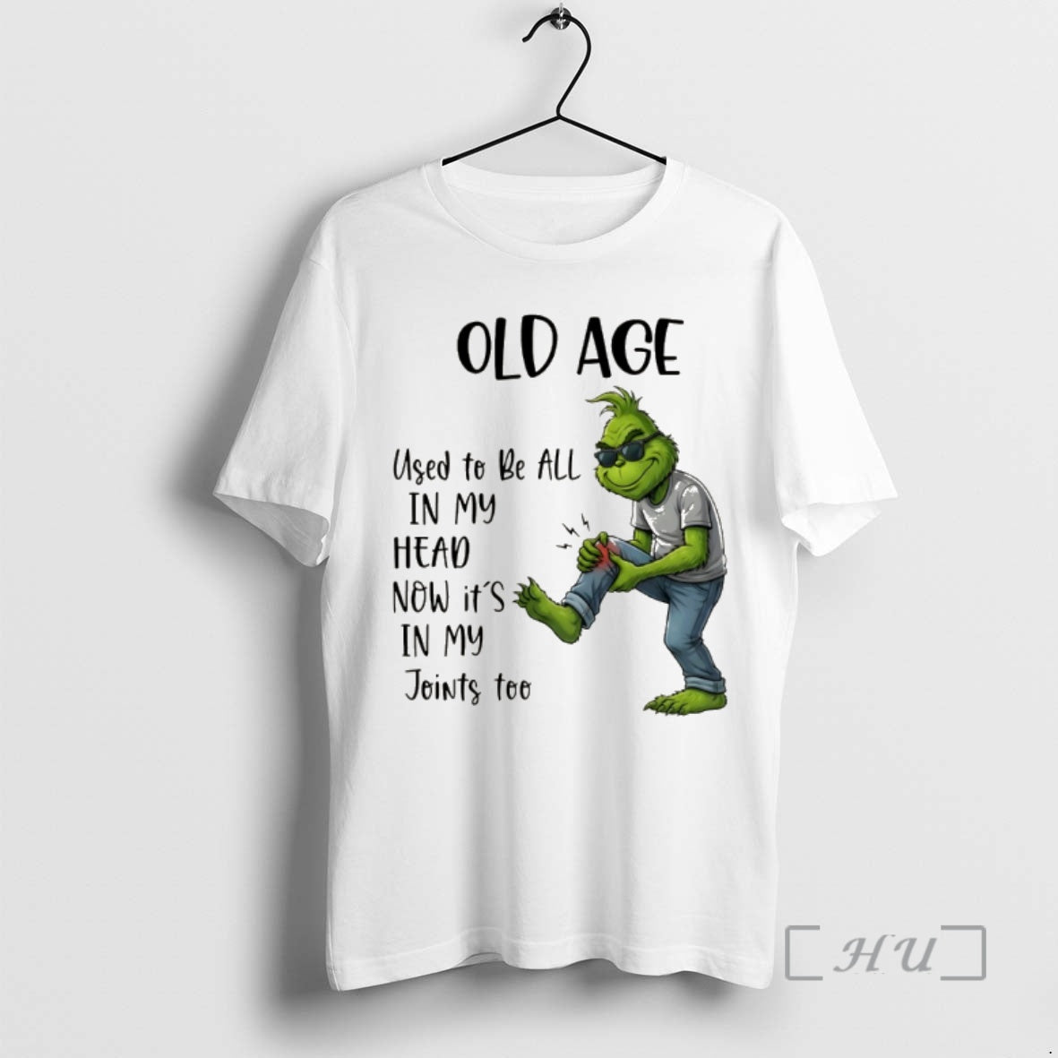 Officials Grinch Old Age Used To Be All In My Head Now Its In My T-Shirts, Hoodie, Sweatshirt | PopFlextees.com